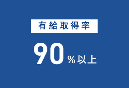 有給取得率90％以上
